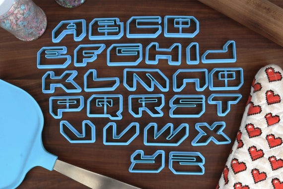 Soviet Space FONT Cookie Cutters - Astronomical Exploration, Fondant Letters, Letters for Cake decorating - Galactic Flight