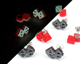Branded Sacrifice Glow Earrings - Glow in the Dark Earrings - Branded Survivor - Relentless - Invocation of Doom - Struggles of Life | ERG1