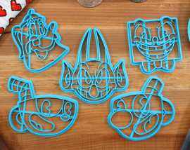 Cup Head Cookie Cutters - Cuphead, Elder Kettle, King Dice, Mugman, The Devil