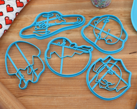 Gudetama Cookie Cutters - Cheeky Gudetama, Eggshell Hat Gudetama, Hiding in Egg, Lazy Laying Gudetama, Lounging Gudetama