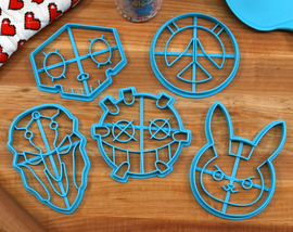 Overwatch Items Cookie Cutter - Dva Symbol, Junkrat Bomb, Sombra Flair, Reaper Mask, Overwatch Symbol