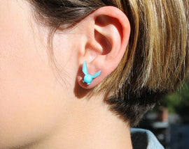 Zelda Earrings Glow in the Dark Navi -Stainless Steel Stud- Legend of Zelda Breath of the Wild  - Nintendo/Zelda Gift
