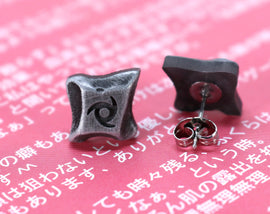 Ninja FFXIV Soul Crystal Earrings/Job Stone FF14 Final Fantasy 14 FFXIV Charm -Stainless Steel Stud-