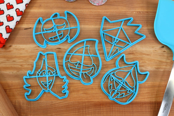 Deltarune Cookie Cutters Chapter 1 - Lancer, Rouxls, Swatch, Chaos King, Malius - Undertale /  Baking Gift