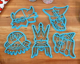 Paper Mario TTYD Villains Cookie Cutters- Doopliss, Grodus Head, Lord Crump, Pirate Cortez, Shadow Queen -  /  Nintendo Gift