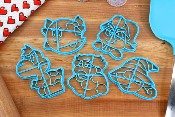 Paper Mario TTYD Friends Cookie Cutters- Goombella, Lady Bow, Madame Flurrie, Vivian TTYD, Yoshi Kid -  /  Nintendo Gift