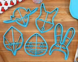 Majoras Mask Cookie Cutters - Bunny Hood, Garo Mask, Goron Mask, Keaton Mask, Zora Mask - Breath of the Wild /  Nintendo Gift