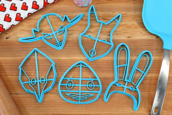 Majoras Mask Cookie Cutters - Bunny Hood, Garo Mask, Goron Mask, Keaton Mask, Zora Mask - Breath of the Wild /  Nintendo Gift