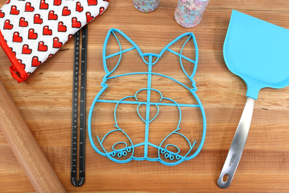 XL 12 Inch Corgi Butt Cookie Cutter -  Cookie Cake Cutter - Corgi Gift /  Baking Gift
