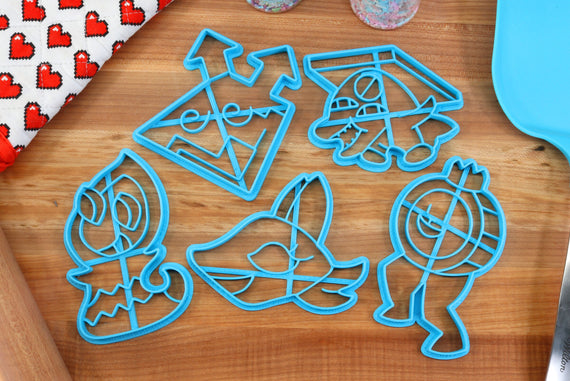 Deltarune Cookie Cutters Enemies - Tasque Manager, ViroVirokun, Rudinn, Popup, King Round  - Undertale /  Baking Gift