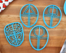 circle Guard Cookie Cutter Masks - Front Man Mask, Circle Guard, Triangle Guard, Square Guard