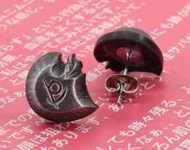 Reaper FFXIV Soul Crystal Earrings/RPR Job Stone FF14 Final Fantasy 14 FFXIV Charm -Stainless Steel Stud-