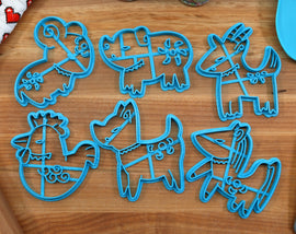 Chinese Zodiac Cookie Cutters Set 1 - Chinese New Year Gift - Lunar New Year Baking