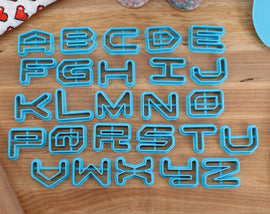 Cyberpunk FONT Cookie Cutters - Fondant Letters, Letters for Cake decorating