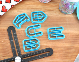 Cyberpunk FONT Cookie Cutters - Fondant Letters, Letters for Cake decorating
