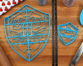 XL 12 Inch Hylian Shield Cookie Cutter -  Zelda Cookie Cake  - Twilight Princess Cookie Cutter /  Nintendo Gift