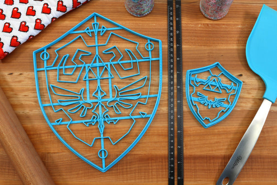 XL 12 Inch Hylian Shield Cookie Cutter -  Zelda Cookie Cake  - Twilight Princess Cookie Cutter /  Nintendo Gift
