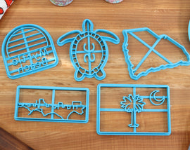 South Carolina Cookie Cutters - Columbia Skyline, Myrtle Beach, South Carolina Palm, South Carolina State- SC Gift Idea