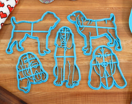 Bloodhound Cookie Cutters - Bloodhound Stack, Bloodhound Outline, Bloodhound Face - Bloodhound Gift Idea