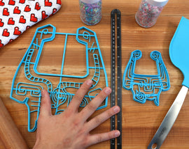 XL 12 Inch Fused Shadow Cookie Cutter -  Zelda Cookie Cake  - Twilight Princess Cookie Cutter /  Nintendo Gift