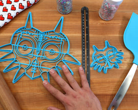 XL 12 Inch Majoras Mask Cookie Cutter -  Zelda Cookie Cake  - Breath of the Wild Cookie Cutter /  Nintendo Gift