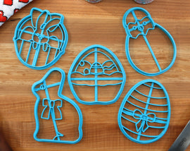 Cute Easter Cookie Cutters - Easter Bunny, Chocolate Bunny, Easter Egg, Easter Basket - Gift for Easter