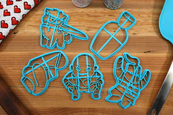 Chibi Souls Cookie Cutters - Chibi Patches, Cute Sif, Cute Solaire, Estus Flask, Mimic Chest
