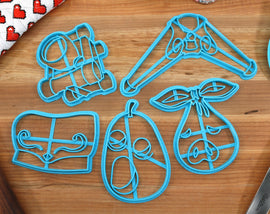 Legend of Zelda Cookie Cutters Windwaker Items - Picto Box, Hyoi Pear, Delivery Bag, Windwaker Boomerang, Bait Bag