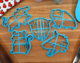 Possum Cookie Cutters - Cute Possum, Fluffy Possum, Possum Face, Possum Scream, Sitting Possum