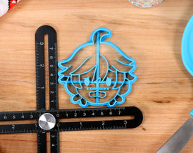 Genshin Impact Cookie Cutters Chibi Faces Set 4 - Chongyun, Diona, Ganyu, Qiqi, Rosaria