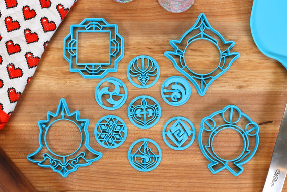 Genshin Impact ALL Vision Cookie Cutters- Snezhnaya Vision, Inazuma Vision, Monstadt Vision, Liyue Vision