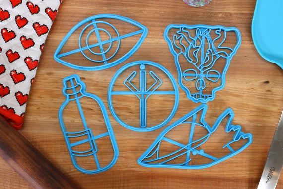 Bloody Born Cookie Cutters - Blood Vial, Great One's Wisdom, Hunter Hat, Hunter's Mark, Insight Symbol - Way of the Blood