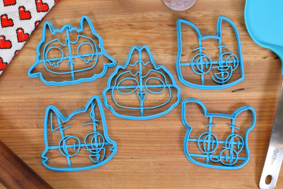 Cult Animal Cookie Cutters - Evil Lamb, Good Lamb, Culty Fox, Culty Piggy, Culty Puppy