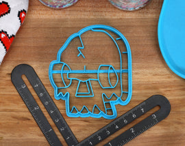 Skateboard Cookie Cutters - Skateboard Outline, Skateboarding Helmet, Kneepads, Ramps, Skull Deck - SkatingCookie Cutter
