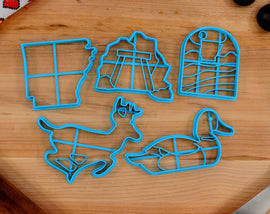 Arkansas Cookie Cutters - Arkansas Outline, Diamond Mine, White Tail Deer, Arkansas Desert, Duck- TX Gift Idea