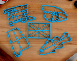 Alabama Cookie Cutters - Alabama State, Sweet Potato, Largemouth Bass, Combine Harvester- AL Gift Idea
