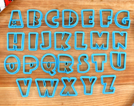 Showcard FONT Cookie Cutters - Fondant Letters, Letters for Cake decorating