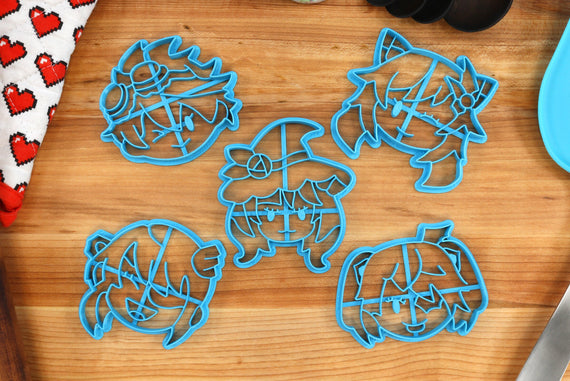 Genshin Impact Cookie Cutters Chibi Faces Set 7 - Beidou, Keqing, Fischl, Bennerr, Lisa