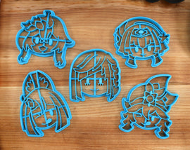Genshin Impact Cookie Cutters Chibi Faces Set 12 - Candace, Collei, Dori, Tighnari, Yelan