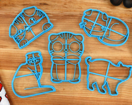 Scottish Fold Cookie Cutters - Scottish Fold Outline, Scottish Fold Face, Scottish Fold Sitting - Cat Gift Scottish Fold Owner