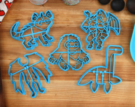 Cryptid Cookie Cutters Set 1 - Sasquatch, Mothman Big Foot, Loch Ness Monster Chupacabra, Jersey Devil