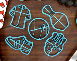 Bowling Cookie Cutters - Bowling Ball, Bowling Pin, Bowling Shirt, Bowling Shoe - Bowling Party