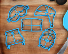 Bedtime Cookie Cutters - Clock Cookie, Bed Cookie, Pillow Cookie, Sleep Mask Cookie - Sleep Gift