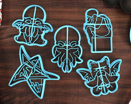 Cthulhu Cookie Cutters Set 2 - Cthulhu Face, Cathulhu, Cute Cthulhu, Elder Sign - Call of Cthulhu gift