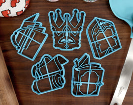 Genshin Impact Items Cookie Cutters Set 2 - Crown of Insight, Philosophies Book, Philosophies Pamphlet, Philosophies Scroll