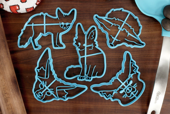 Fennec FoxCookie Cutters - Fennec Fox Face, Fennec Fox Outline, Sleeping Fennec Fox - Gift for Fennec Fox Fan