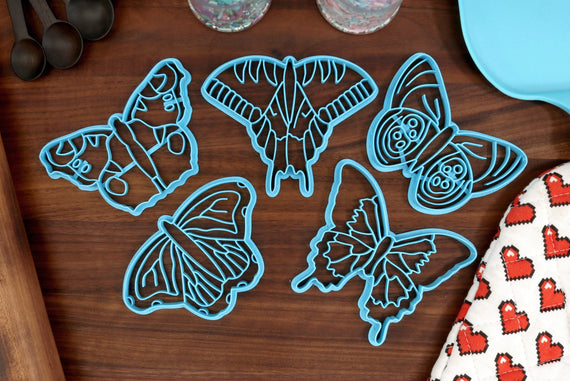 Butterfly Cookie Cutters Set 1 - Monarch Butterfly, Ulysses Butterfly, Tiger Swallowtail, Peacock Butterfly, 88 Butterfly - Butterfly Gift