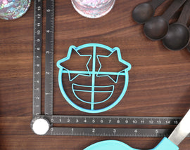 Emoticon Cookie Cutters Set 1 - Angry Emoticon, Winking Emoticon, Kiss Emoticon, Grinning Emoticon - Emoticon Gift