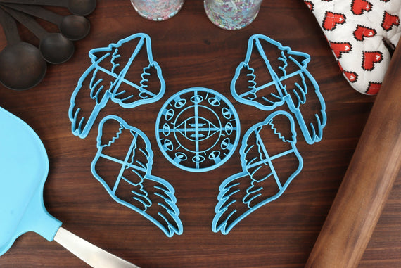 Biblically Accurate Angels Cookie Cutters, Set 1 - Angel Face, Folding Wings, Open Wings, Pairs of Wings, Ancient Angels