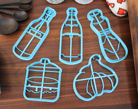 Sichuan Pack Cookie Cutters - Black Vinegar, Chili Oil, Garlic, Sesame Oil, Soy Sauce - Gift for Spicy Food Lovers